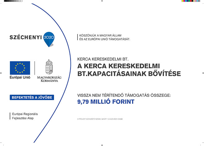 A Kerca Keresdekedlmi Bt. kapacitásainak bővítése vissza nem térítendő támogatás
